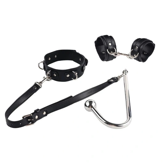 Anal and Cuffs Collar with Beaded Hook Elegant 5334 0717